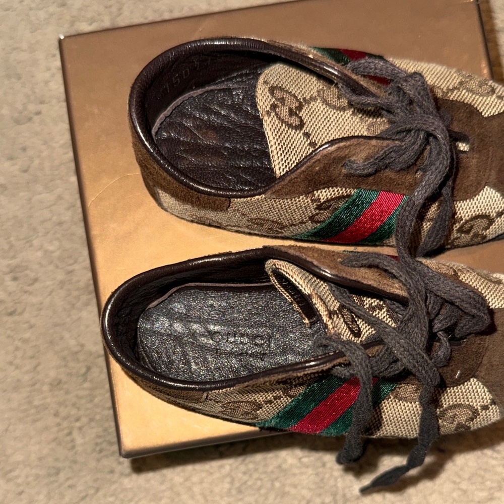 Gucci Baby Crib Brown and Beige Shoes - Picture 7 of 9